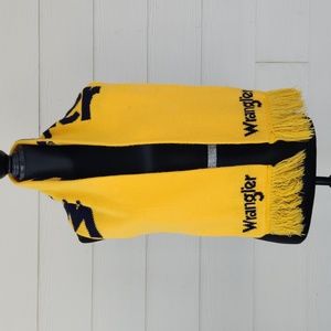 WRANGLER Yellow Reversible Knit Scarf w/Fringe